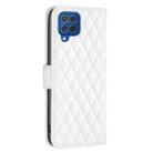 For Samsung Galaxy M62/F62 Diamond Lattice Wallet Flip Leather Phone Case(White) - 3