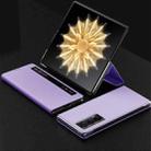 For Honor Magic V2 Smart View Window Plain Leather Phone Case(Purple) - 1