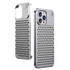 For iPhone 15 Pro Max Aromatherapy Aluminum Alloy Cooling Phone Case(Silver) - 1