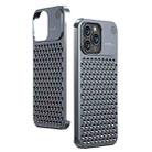 For iPhone 15 Pro Aromatherapy Aluminum Alloy Cooling Phone Case(Grey) - 1