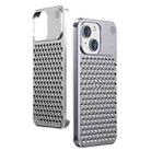 For iPhone 15 Aromatherapy Aluminum Alloy Cooling Phone Case(Silver) - 1
