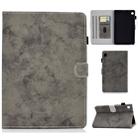 For Huawei MatePad T8 Marble Style Cloth Texture Tablet PC Protective Leather Case with Bracket & Card Slot & Pen Slot & Anti Skid Strip(Grey) - 1