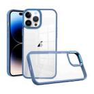 For iPhone 15 Pro Max Macaron High Transparent PC Phone Case(Blue) - 1