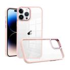 For iPhone 15 Pro Macaron High Transparent PC Phone Case(Pink) - 1