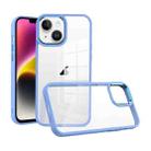 For iPhone 14 Macaron High Transparent PC Phone Case(Light Blue) - 1