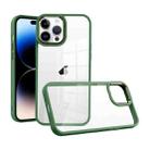 For iPhone 14 Pro Max Macaron High Transparent PC Phone Case(Green) - 1