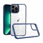 For iPhone 13 Pro Max Macaron High Transparent PC Phone Case(Navy Blue) - 1