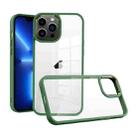 For iPhone 13 Pro Macaron High Transparent PC Phone Case(Green) - 1