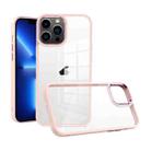 For iPhone 13 Pro Macaron High Transparent PC Phone Case(Pink) - 1