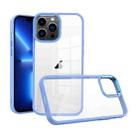 For iPhone 13 Pro Macaron High Transparent PC Phone Case(Light Blue) - 1