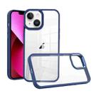 For iPhone 13 Macaron High Transparent PC Phone Case(Navy Blue) - 1