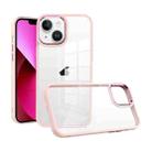 For iPhone 13 Macaron High Transparent PC Phone Case(Pink) - 1