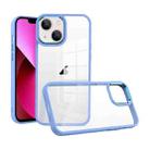 For iPhone 13 Macaron High Transparent PC Phone Case(Light Blue) - 1