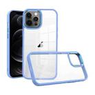 For iPhone 12 Pro Macaron High Transparent PC Phone Case(Light Blue) - 1