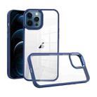 For iPhone 12 Pro Max Macaron High Transparent PC Phone Case(Navy Blue) - 1