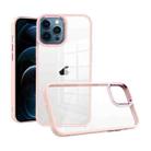 For iPhone 12 Pro Max Macaron High Transparent PC Phone Case(Pink) - 1