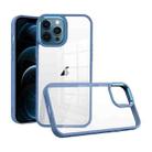 For iPhone 12 Pro Max Macaron High Transparent PC Phone Case(Blue) - 1