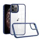 For iPhone 11 Pro Max Macaron High Transparent PC Phone Case(Navy Blue) - 1