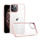 For iPhone 11 Pro Max Macaron High Transparent PC Phone Case(Pink) - 1