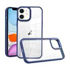 For iPhone 11 Macaron High Transparent PC Phone Case(Navy Blue) - 1