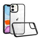 For iPhone 11 Macaron High Transparent PC Phone Case(Black) - 1