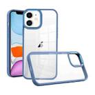 For iPhone 11 Macaron High Transparent PC Phone Case(Blue) - 1