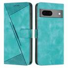 For Google Pixel 7 Dream Triangle Leather Phone Case with Lanyard(Green) - 1