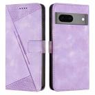 For Google Pixel 7 Dream Triangle Leather Phone Case with Lanyard(Purple) - 1