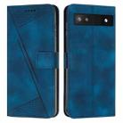 For Google Pixel 7a Dream Triangle Leather Phone Case with Lanyard(Blue) - 1