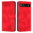 For Google Pixel 7a Dream Triangle Leather Phone Case with Lanyard(Red) - 1