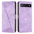 For Google Pixel 7a Dream Triangle Leather Phone Case with Lanyard(Purple) - 1