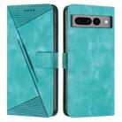 For Google Pixel 7 Pro Dream Triangle Leather Phone Case with Lanyard(Green) - 1