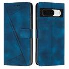 For Google Pixel 8 Dream Triangle Leather Phone Case with Lanyard(Blue) - 1