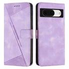 For Google Pixel 8 Dream Triangle Leather Phone Case with Lanyard(Purple) - 1