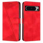 For Google Pixel 8 Pro Dream Triangle Leather Phone Case with Lanyard(Red) - 1