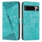 For Google Pixel 8 Pro Dream Triangle Leather Phone Case with Long  Lanyard(Green) - 1