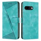 For Google Pixel 9a Dream Triangle Leather Phone Case with Long  Lanyard(Green) - 1