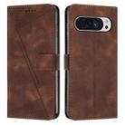 For Google Pixel 10 Pro XL Dream Triangle Leather Phone Case with Lanyard(Brown) - 1