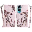 For Honor 90 Lite 3D Colored Horizontal Flip Leather Phone Case(Butterfly High-heeled) - 1