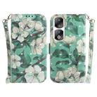 For Honor 90 Pro 3D Colored Horizontal Flip Leather Phone Case(Watercolor Flower) - 1