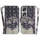 For Honor 90 Pro 3D Colored Horizontal Flip Leather Phone Case(Hug Cat) - 1