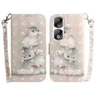 For Honor 90 Pro 3D Colored Horizontal Flip Leather Phone Case(Squirrels) - 1