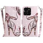 For Honor X6a 3D Colored Horizontal Flip Leather Phone Case(Butterfly High-heeled) - 1