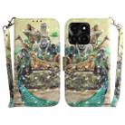 For Honor X6a 3D Colored Horizontal Flip Leather Phone Case(Zoo) - 1