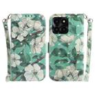 For Honor X6a 3D Colored Horizontal Flip Leather Phone Case(Watercolor Flower) - 1