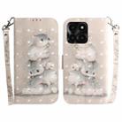 For Honor X6a 3D Colored Horizontal Flip Leather Phone Case(Squirrels) - 1