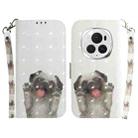 For Honor Magic6 Pro 3D Colored Horizontal Flip Leather Phone Case(Pug) - 1