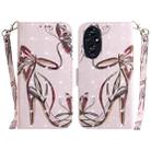 For Honor 200 3D Colored Horizontal Flip Leather Phone Case(Butterfly High-heeled) - 1