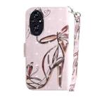 For Honor 200 3D Colored Horizontal Flip Leather Phone Case(Butterfly High-heeled) - 3