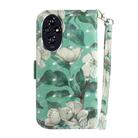 For Honor 200 3D Colored Horizontal Flip Leather Phone Case(Watercolor Flower) - 3